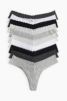10-pack Lace Thong Briefs