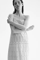 Eyelet-Embroidered Strappy Dress