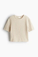 Cable-knit top