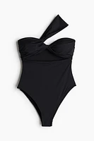 Padded-Cup One-Shoulder Swimsuit