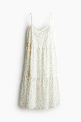 Dress with Tie Shoulder Straps