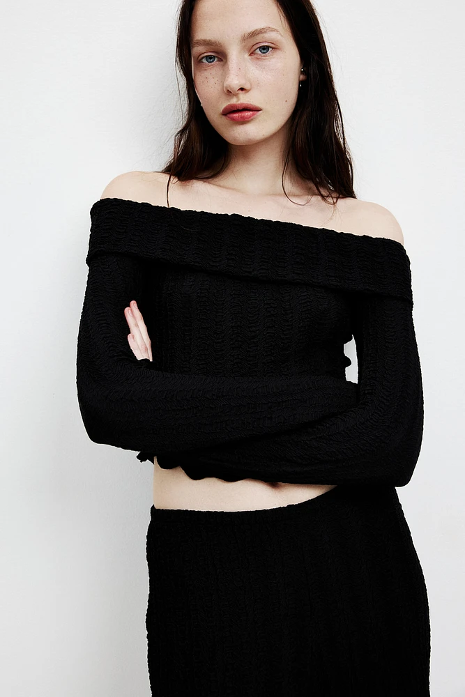 Textured Off-the-Shoulder Top