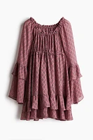 Flounced Chiffon Dress