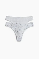 2-pack Pointelle Thong Briefs