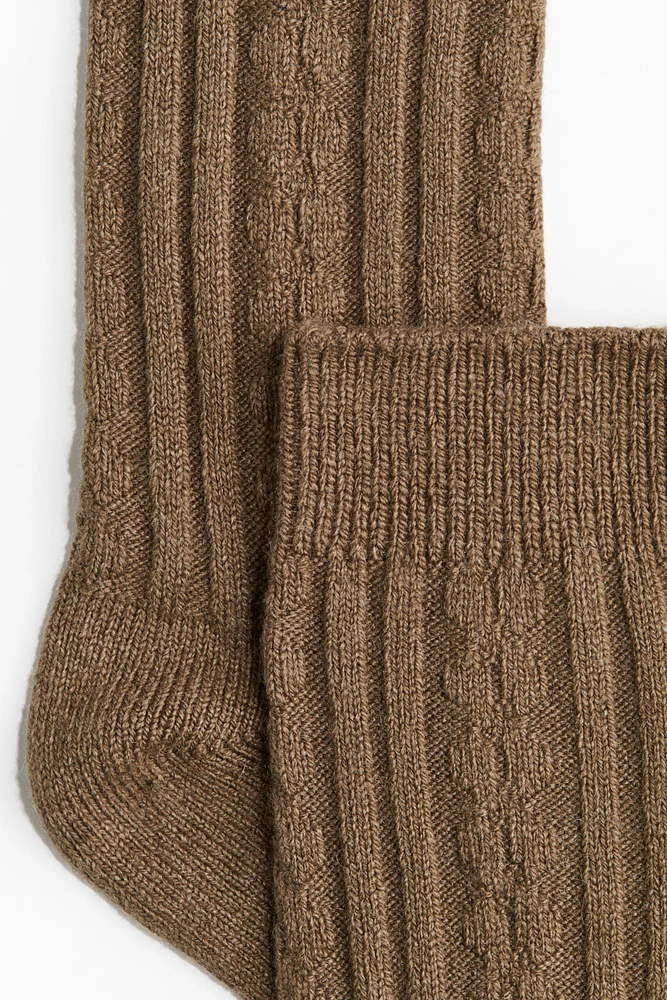 Mixed-Knit Socks