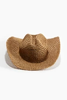 Chapeau de cowboy en paille