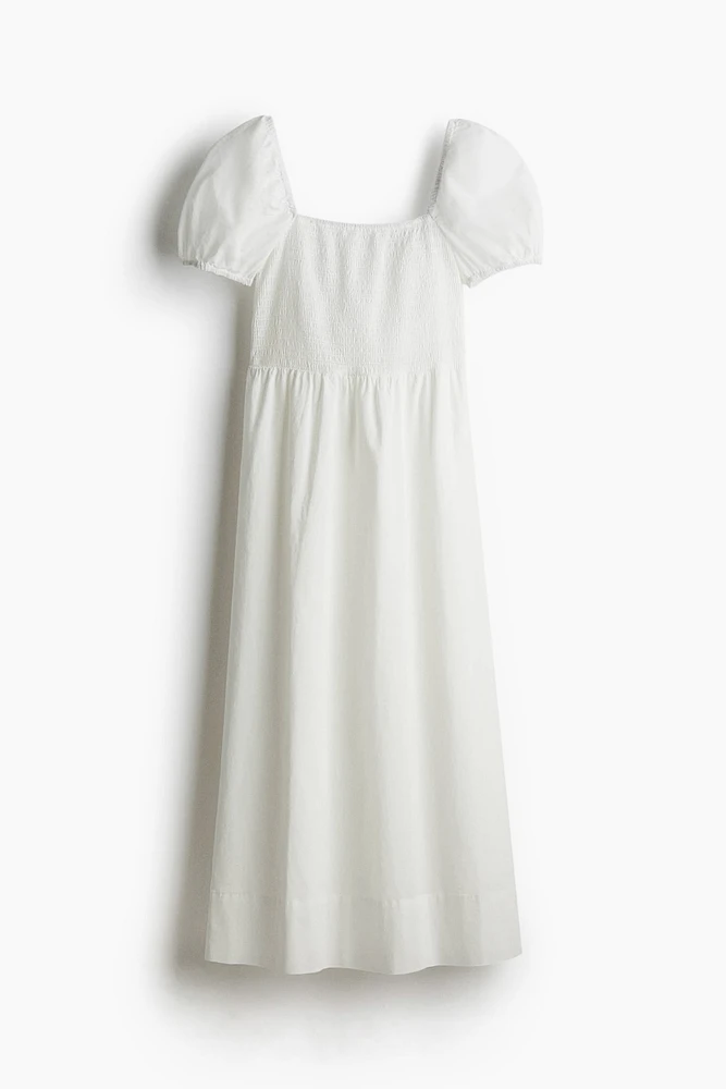 Robe en coton avec manches bouffantes