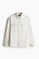 Regular Fit Satin Overshirt