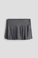 Pleated Twill Skirt