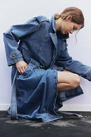 Denim Trench Coat