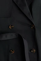 Short Twill Trench Coat