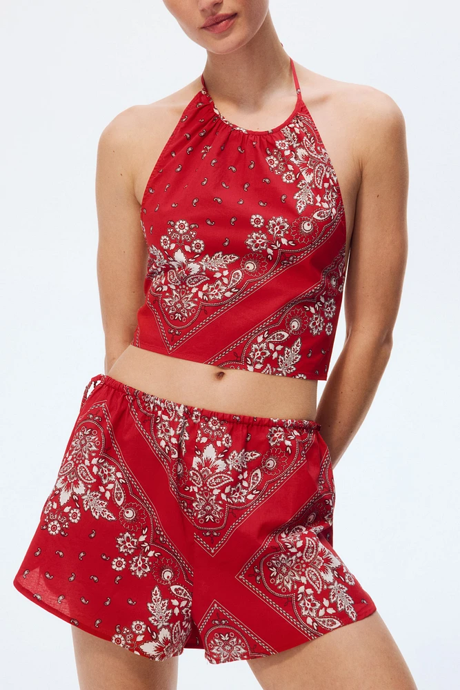 Tie-Detail Beach Shorts