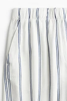 Wide-Leg Linen-Blend Pants