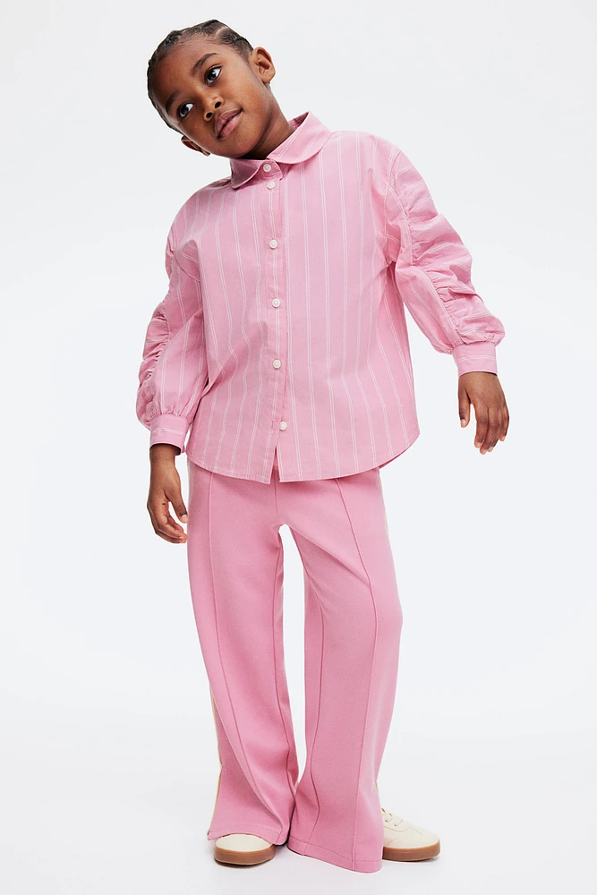 Wide-Leg Creased Pants