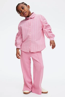 Wide-Leg Creased Pants