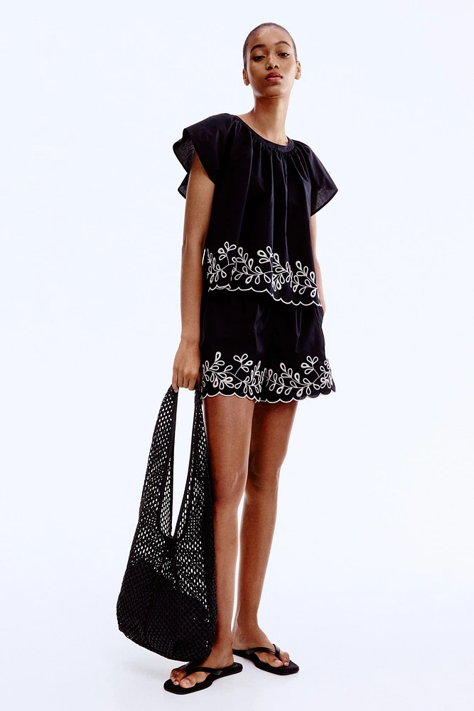 Embroidered Cotton Blouse