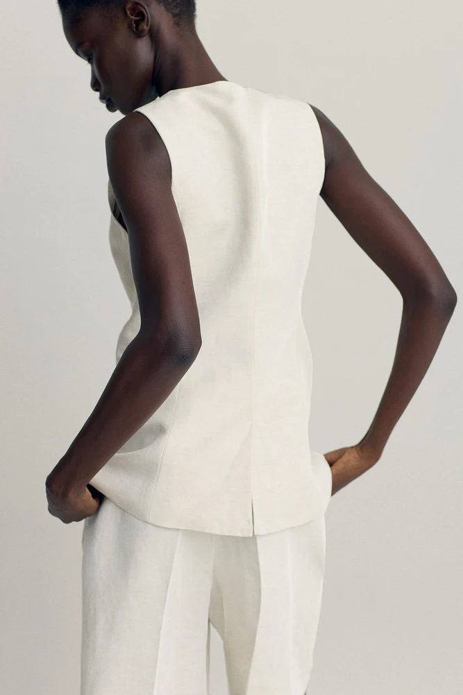 Linen-Blend Bermuda Shorts