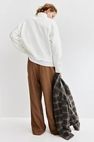 Pleat-Front Twill Pants