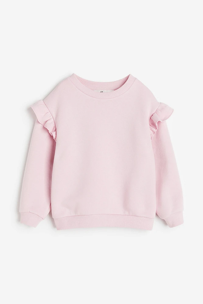 Ruffle-trimmed Sweatshirt