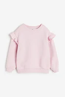 Ruffle-trimmed Sweatshirt