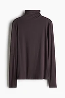 Lyocell Mock Turtleneck Top
