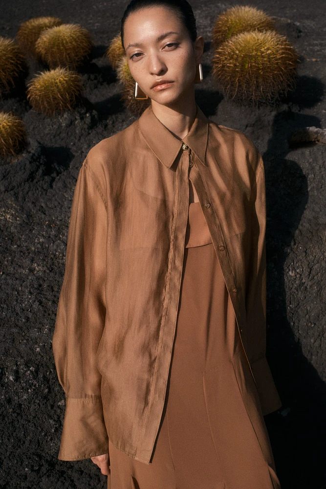 Robe à bretelles fines en mousseline