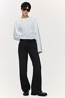 Jean droit taille basse ample