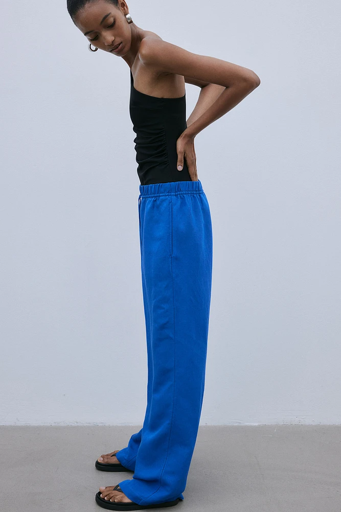 Linen-blend Pull-on Pants