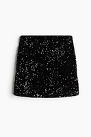 Sequined Mini Skirt