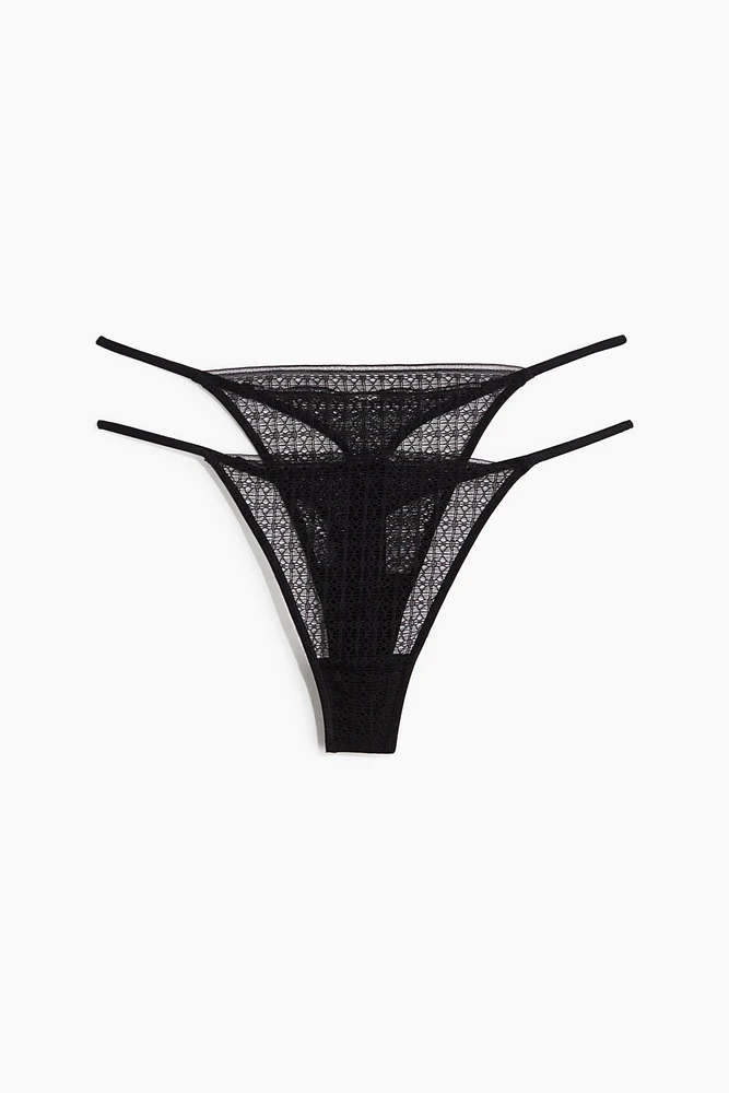 2-pack Lace Thong Briefs