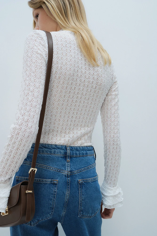 Ruffled Textured Top