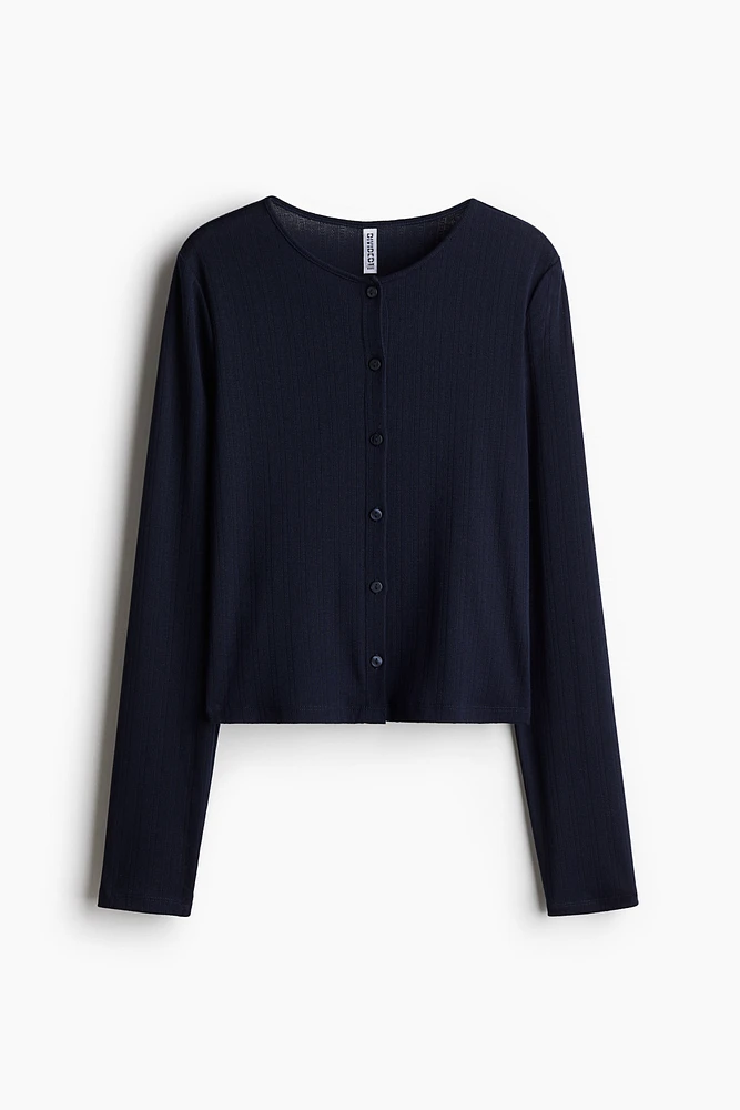 Gilet en jersey pointelle