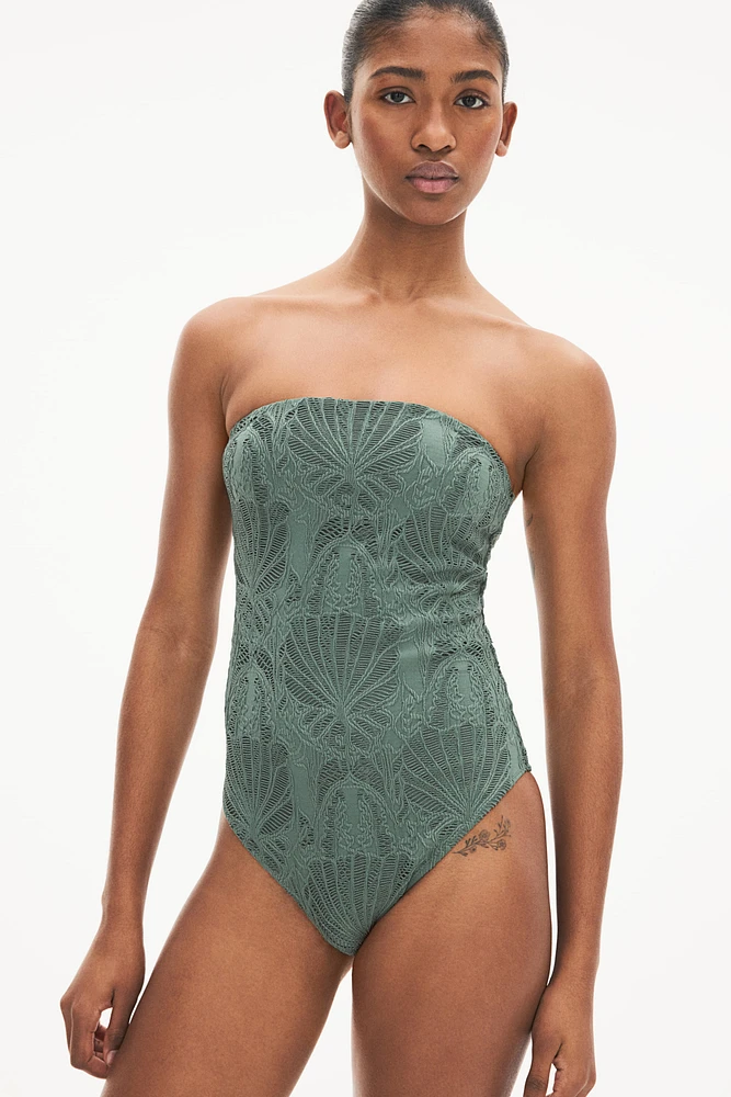 Costume de bain bandeau coussiné