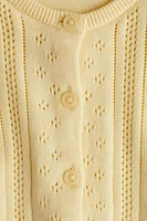 Pattern-knit Cotton Cardigan