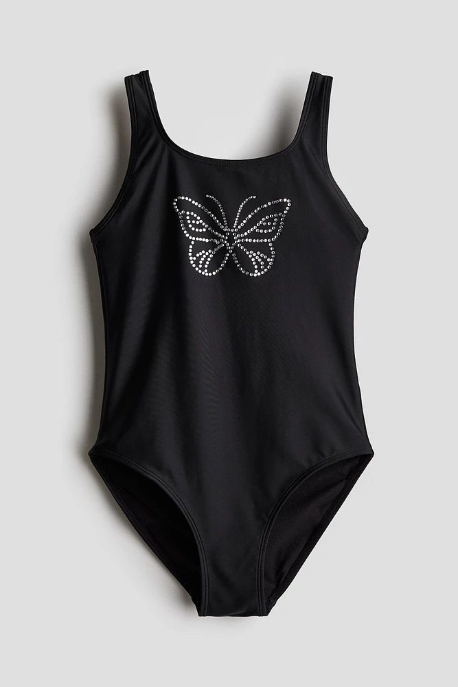 Rhinestone-Embellished Swimsuit