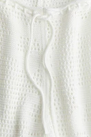 Pointelle-Knit Drawstring Pants