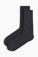 Rib-Knit Socks