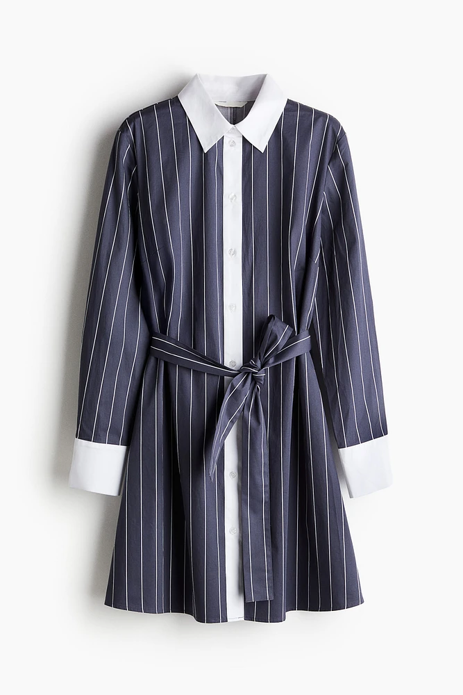 Tie-Belt Shirt Dress