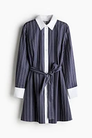 Tie-Belt Shirt Dress