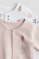 Lot de 2 pyjamas à motif en coton