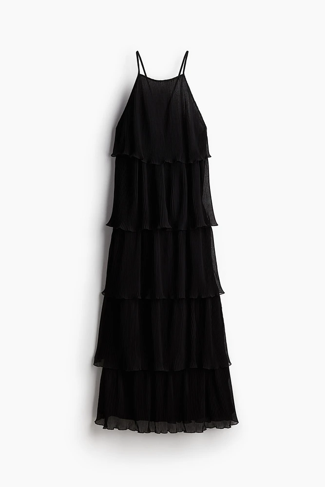 Tiered Plissé Dress