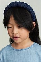 Wide Denim Hairband