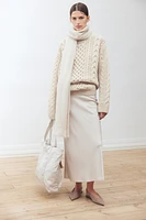 Wool-Blend Cable-Knit Sweater