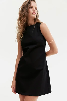 Open-Back Cotton Dress