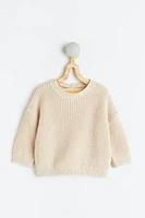 Oversized Rib-knit Cotton Sweater