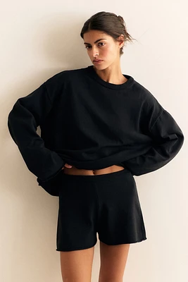 Roll-edge Sweater