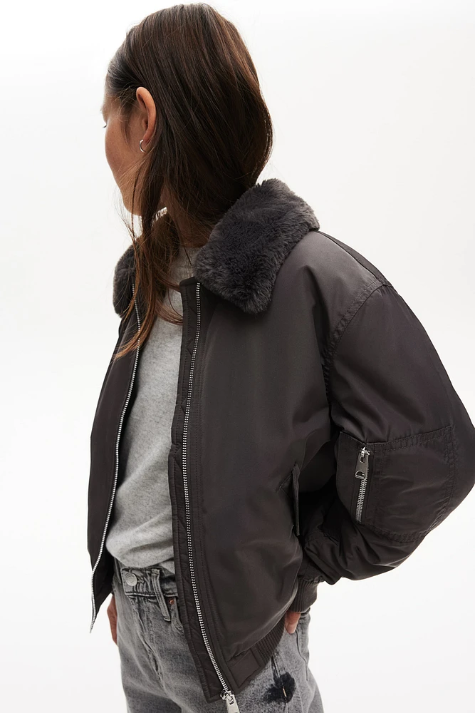 Bomber Jacket with Collar