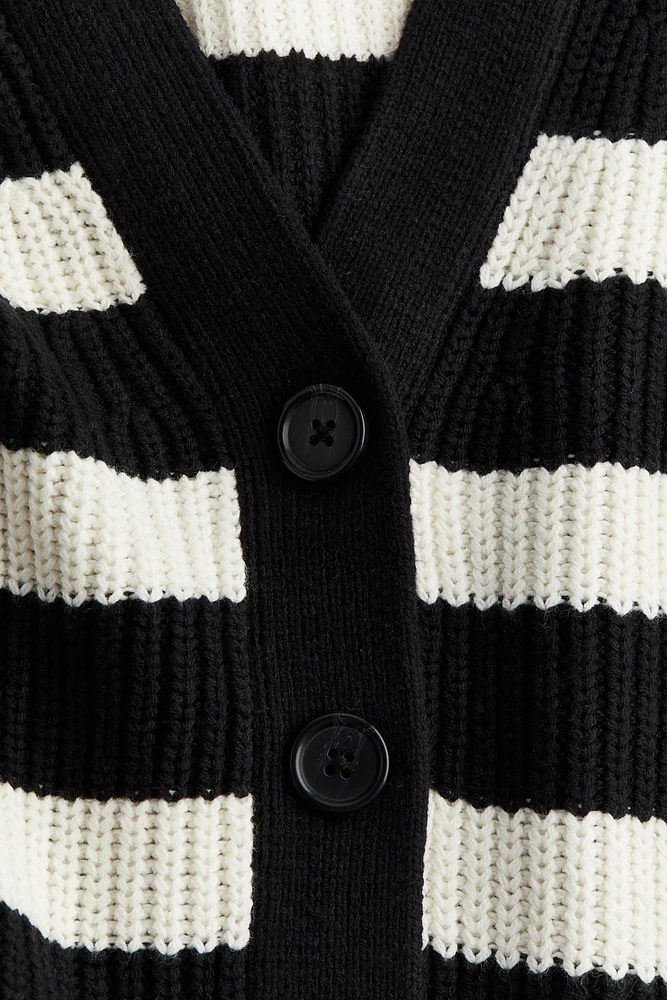 Rib-knit Cardigan