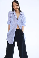 Wide-Leg Linen-Blend Pants