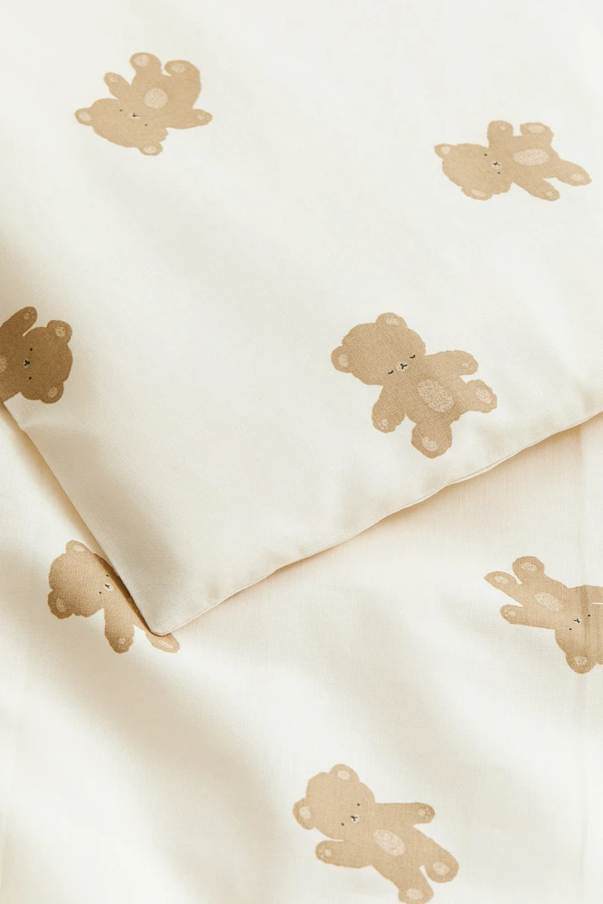 Cotton Crib Duvet Cover Set